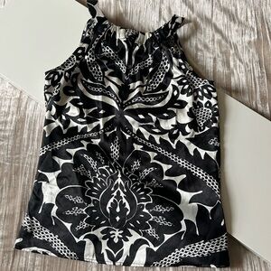 The Limited Black and White Halter Tank Top